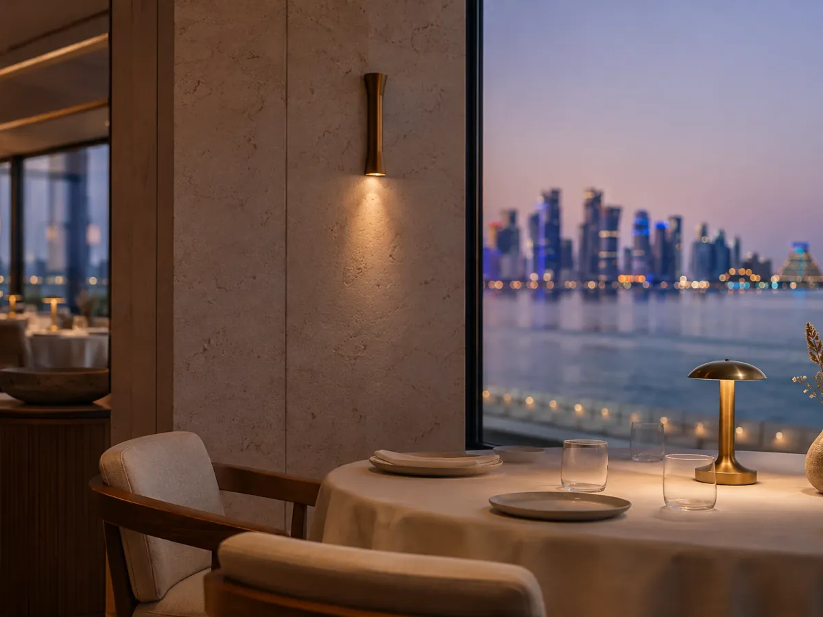 A restaurant interior in Qatar